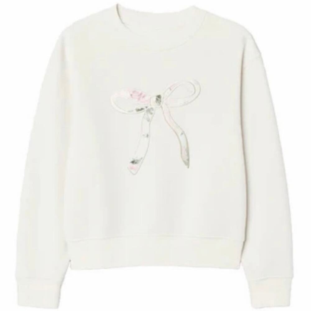 EPI DUSTY ROSE BOW SWEATSHIRT